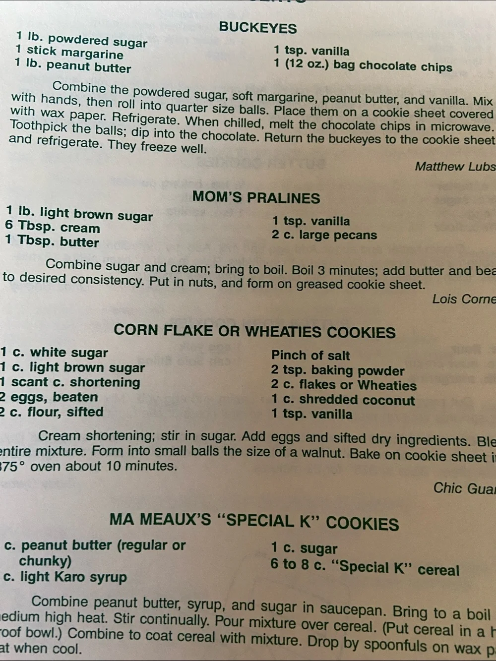 Vintage 90s 1990s OHIO Spiral Cookbook Chagrin Falls OH dessert cookies cake pie